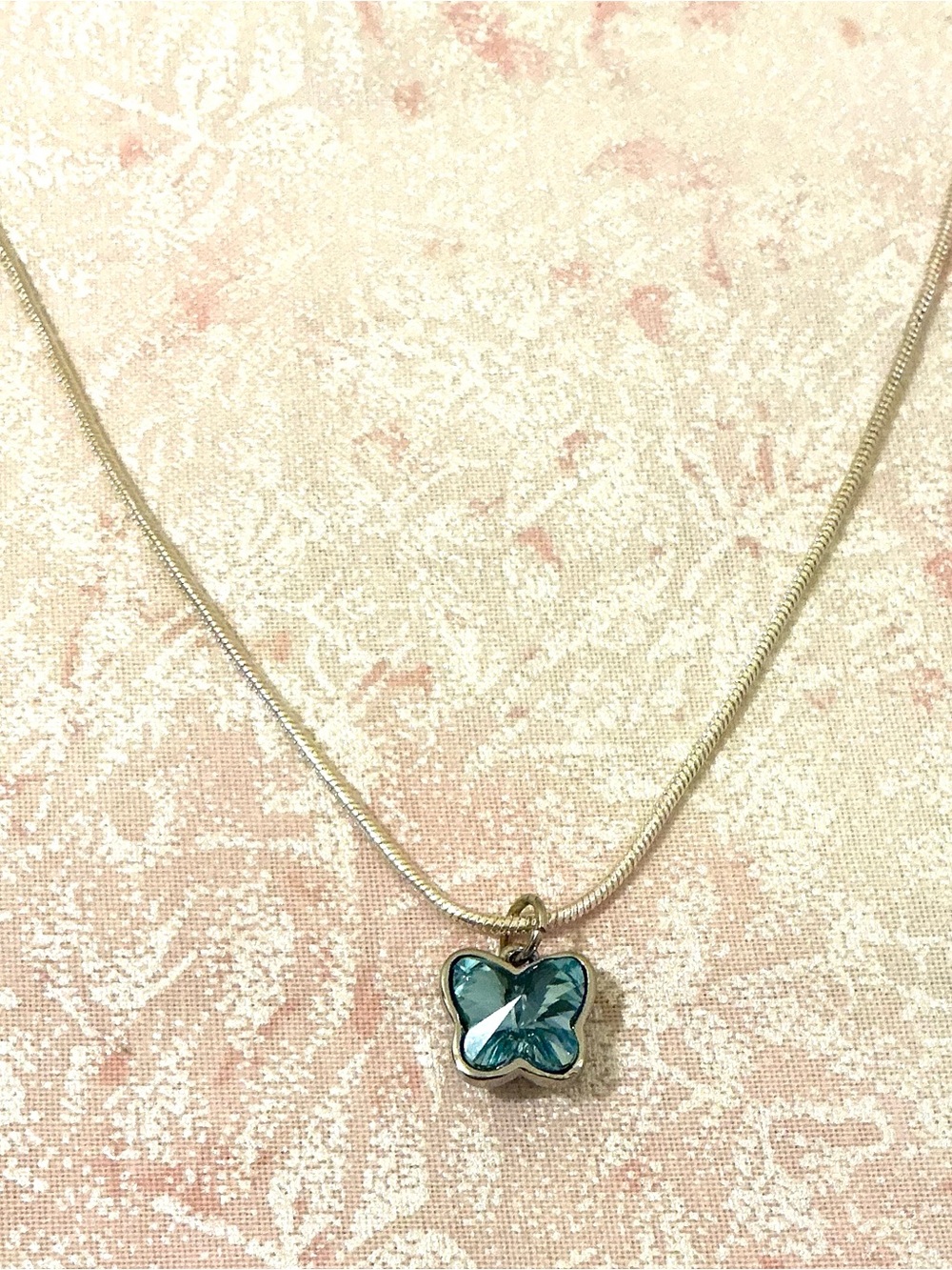 Blue Butterfly Pendant Necklace - Women Jewelry